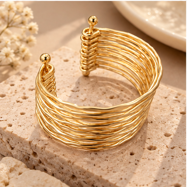 Golden Wave Bracelet